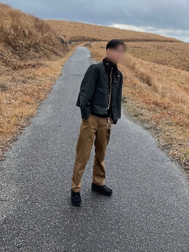 「ジーユー」｜jitaさん（メンズ・173cm）の冬コーディネート