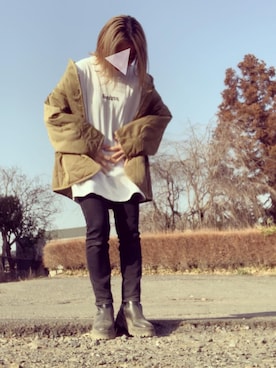 「Java（ジャバ）のアイテム」を使った、head-tailさん（レディース・157cm）の春コーディネート