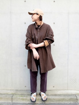 「秋のマイ旬スタイル」｜「アイテム（キャップ）」を使った、midori さん（レディース・162cm）の秋コーディネート