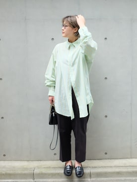 「真夏のアクティブスタイル」｜「アイテム（ローファー）」を使った、midori さん（レディース・162cm）の夏コーディネート