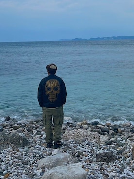 「Subciety（サブサエティ）のアイテム（ナイロンジャケット）」を使った、スギヤローさん（メンズ・170cm）の冬コーディネート