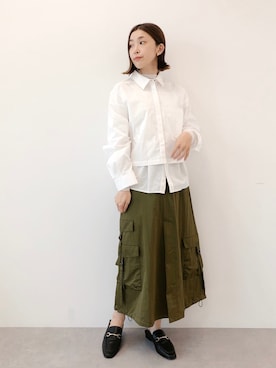 「ビットローファー」｜「アイテム（パンプス）」を使った、sakiyoさん（レディース・161cm）の秋コーディネート