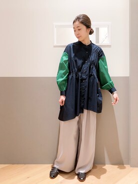 「YECCA VECCA（イェッカヴェッカ）のアイテム（アクセサリー）」を使った、sakiyoさん（レディース・161cm）の春コーディネート