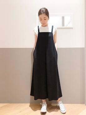 「セットアイテム」｜「アイテム（オールインワン・サロペット）」を使った、sakiyoさん（レディース・161cm）の夏コーディネート