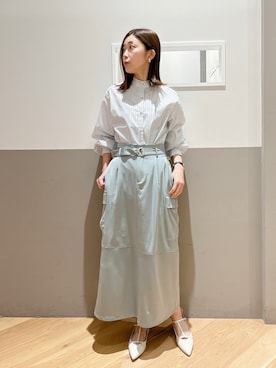 「YECCA VECCA（イェッカヴェッカ）のアイテム（スカート）」を使った、sakiyoさん（レディース・161cm）の春コーディネート