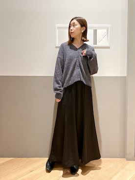 「YECCA VECCA（イェッカヴェッカ）のアイテム（スカート）」を使った、sakiyoさん（レディース・161cm）の冬コーディネート