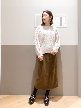 「アイテム（イヤリング）」を使った、sakiyoさん（レディース・161cm）の冬コーディネート