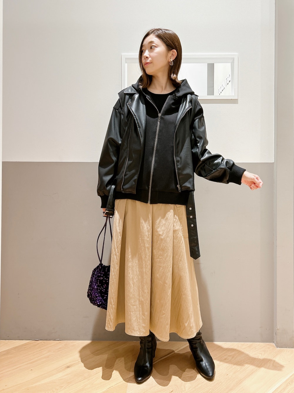 YECCA VECCA ボアMIXフェイクレザージャケット　新品未使用タグ付き YECCA VECCA｜ボアMIXフェイクレザージャケット | Rakuten