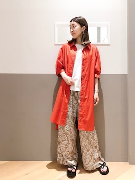 「YECCA VECCA（イェッカヴェッカ）のアイテム」を使った、sakiyoさん（レディース・161cm）の夏コーディネート