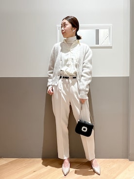 「YECCA VECCA（イェッカヴェッカ）のアイテム（カーディガン/ボレロ）」を使った、sakiyoさん（レディース・161cm）の冬コーディネート