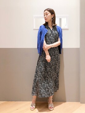 「YECCA VECCA（イェッカヴェッカ）のアイテム（カーディガン/ボレロ）」を使った、sakiyoさん（レディース・161cm）の夏コーディネート