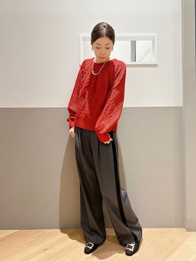 「YECCA VECCA（イェッカヴェッカ）のアイテム（トップス）」を使った、sakiyoさん（レディース・161cm）の冬コーディネート