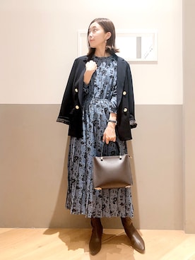 「YECCA VECCA（イェッカヴェッカ）のアイテム（ワンピース/ドレス）」を使った、sakiyoさん（レディース・161cm）の秋コーディネート