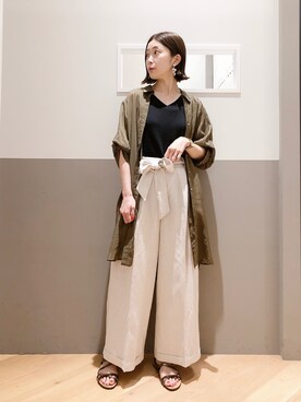 「YECCA VECCA（イェッカヴェッカ）のアイテム」を使った、sakiyoさん（レディース・161cm）の夏コーディネート