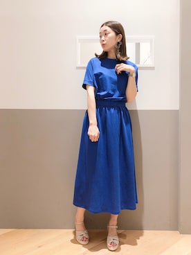 「ウェッジソール」｜sakiyoさん（レディース・161cm）の夏コーディネート