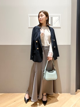 「YECCA VECCA（イェッカヴェッカ）のアイテム（スカート）」を使った、sakiyoさん（レディース・161cm）の冬コーディネート