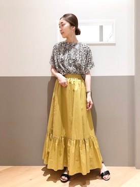 「YECCA VECCA（イェッカヴェッカ）のアイテム」を使った、sakiyoさん（レディース・161cm）の夏コーディネート