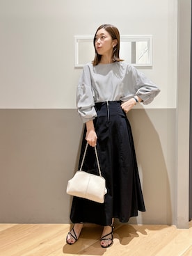 「YECCA VECCA（イェッカヴェッカ）のアイテム（スカート）」を使った、sakiyoさん（レディース・161cm）の冬コーディネート