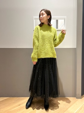 「YECCA VECCA（イェッカヴェッカ）のアイテム」を使った、sakiyoさん（レディース・161cm）の冬コーディネート