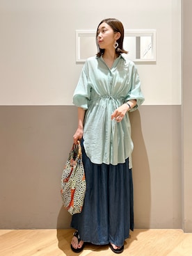 「Minnetonka（ミネトンカ）のアイテム」を使った、sakiyoさん（レディース・161cm）の春コーディネート