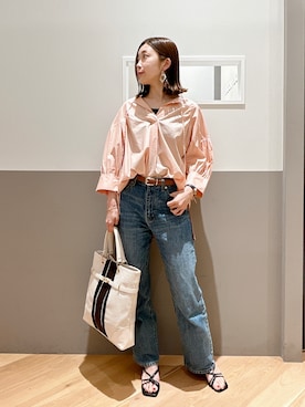 「YECCA VECCA（イェッカヴェッカ）のアイテム（パンツ）」を使った、sakiyoさん（レディース・161cm）の夏コーディネート