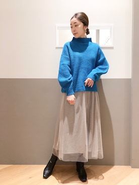 「YECCA VECCA（イェッカヴェッカ）のアイテム」を使った、sakiyoさん（レディース・161cm）の冬コーディネート