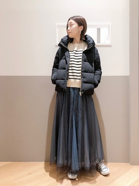 「YECCA VECCA（イェッカヴェッカ）のアイテム」を使った、sakiyoさん（レディース・161cm）の冬コーディネート