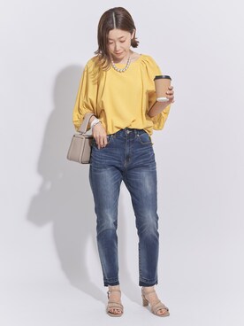 「YECCA VECCA（イェッカヴェッカ）のアイテム（トートバッグ）」を使った、sakiyoさん（レディース・161cm）の夏コーディネート