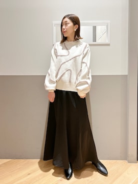 「YECCA VECCA（イェッカヴェッカ）のアイテム（スカート）」を使った、sakiyoさん（レディース・161cm）の冬コーディネート