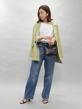 「YECCA VECCA（イェッカヴェッカ）のナローストラップサンダル（サンダル）」を使った、sakiyoさん（レディース・161cm）の春コーディネート