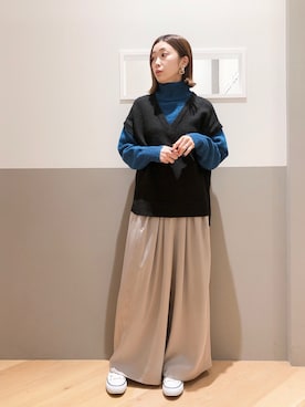 「YECCA VECCA（イェッカヴェッカ）のアイテム」を使った、sakiyoさん（レディース・161cm）の冬コーディネート