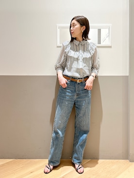 「YECCA VECCA（イェッカヴェッカ）のアイテム（パンツ）」を使った、sakiyoさん（レディース・161cm）の春コーディネート