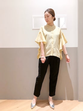 「YECCA VECCA（イェッカヴェッカ）のアイテム（アクセサリー）」を使った、sakiyoさん（レディース・161cm）の春コーディネート