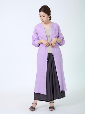「YECCA VECCA（イェッカヴェッカ）のアイテム（イヤリング）」を使った、sakiyoさん（レディース・161cm）の夏コーディネート