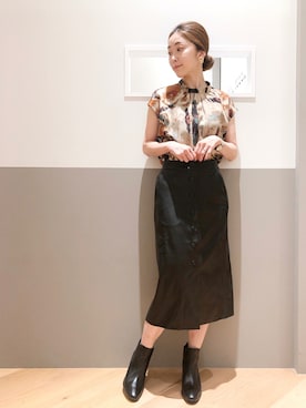 「エコレザー」｜sakiyoさん（レディース・161cm）の秋コーディネート