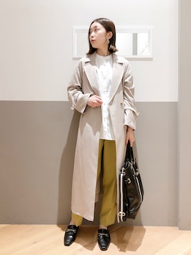 「YECCA VECCA（イェッカヴェッカ）のアイテム（トートバッグ）」を使った、sakiyoさん（レディース・161cm）の春コーディネート