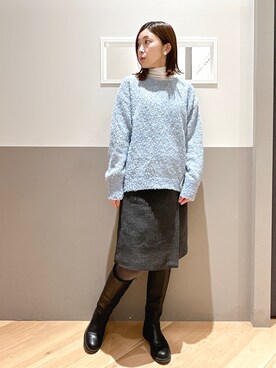 「YECCA VECCA（イェッカヴェッカ）のアイテム（スカート）」を使った、sakiyoさん（レディース・161cm）の冬コーディネート