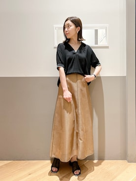 「YECCA VECCA（イェッカヴェッカ）のアイテム（スカート）」を使った、sakiyoさん（レディース・161cm）の春コーディネート