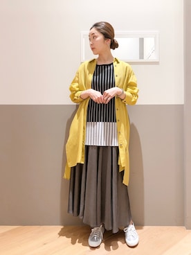 「アイテム（イヤリング）」を使った、sakiyoさん（レディース・161cm）の春コーディネート