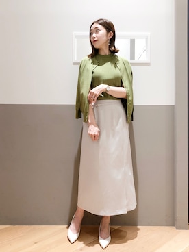 「YECCA VECCA（イェッカヴェッカ）のアイテム（カーディガン/ボレロ）」を使った、sakiyoさん（レディース・161cm）の夏コーディネート