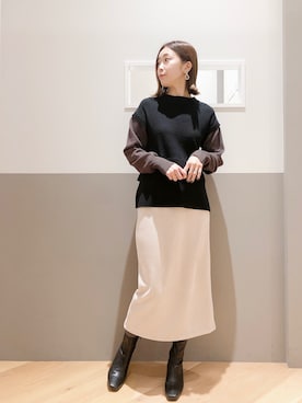 「YECCA VECCA（イェッカヴェッカ）のアイテム」を使った、sakiyoさん（レディース・161cm）の冬コーディネート