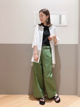 「YECCA VECCA（イェッカヴェッカ）のアイテム」を使った、sakiyoさん（レディース・161cm）の夏コーディネート
