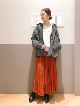 「Editt by YECCA VECCA（エディットバイイェッカヴェッカ）のアイテム（その他アウター）」を使った、sakiyoさん（レディース・161cm）の秋コーディネート