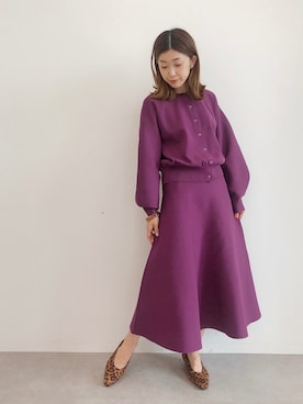 「YECCA VECCA（イェッカヴェッカ）のアイテム（カーディガン/ボレロ）」を使った、sakiyoさん（レディース・161cm）の秋コーディネート