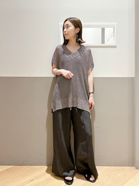 「YECCA VECCA（イェッカヴェッカ）のアイテム（パンツ）」を使った、sakiyoさん（レディース・161cm）の春コーディネート