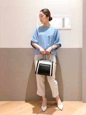 「バンブーバック」｜sakiyoさん（レディース・161cm）の夏コーディネート
