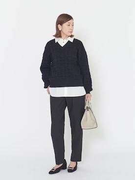 「YECCA VECCA（イェッカヴェッカ）のアイテム（パンプス）」を使った、sakiyoさん（レディース・161cm）の冬コーディネート