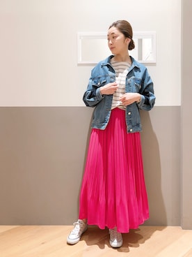 「YECCA VECCA（イェッカヴェッカ）のアイテム」を使った、sakiyoさん（レディース・161cm）の春コーディネート