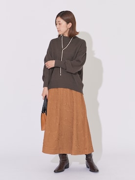 「YECCA VECCA（イェッカヴェッカ）のアイテム（スカート）」を使った、sakiyoさん（レディース・161cm）の冬コーディネート