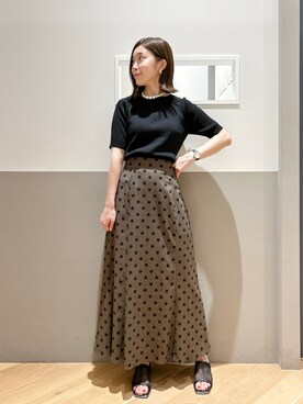 「YECCA VECCA（イェッカヴェッカ）のアイテム（スカート）」を使った、sakiyoさん（レディース・161cm）の春コーディネート